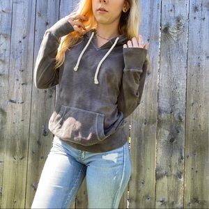 Charlotte Russe Acid Wash Grey Hoodie